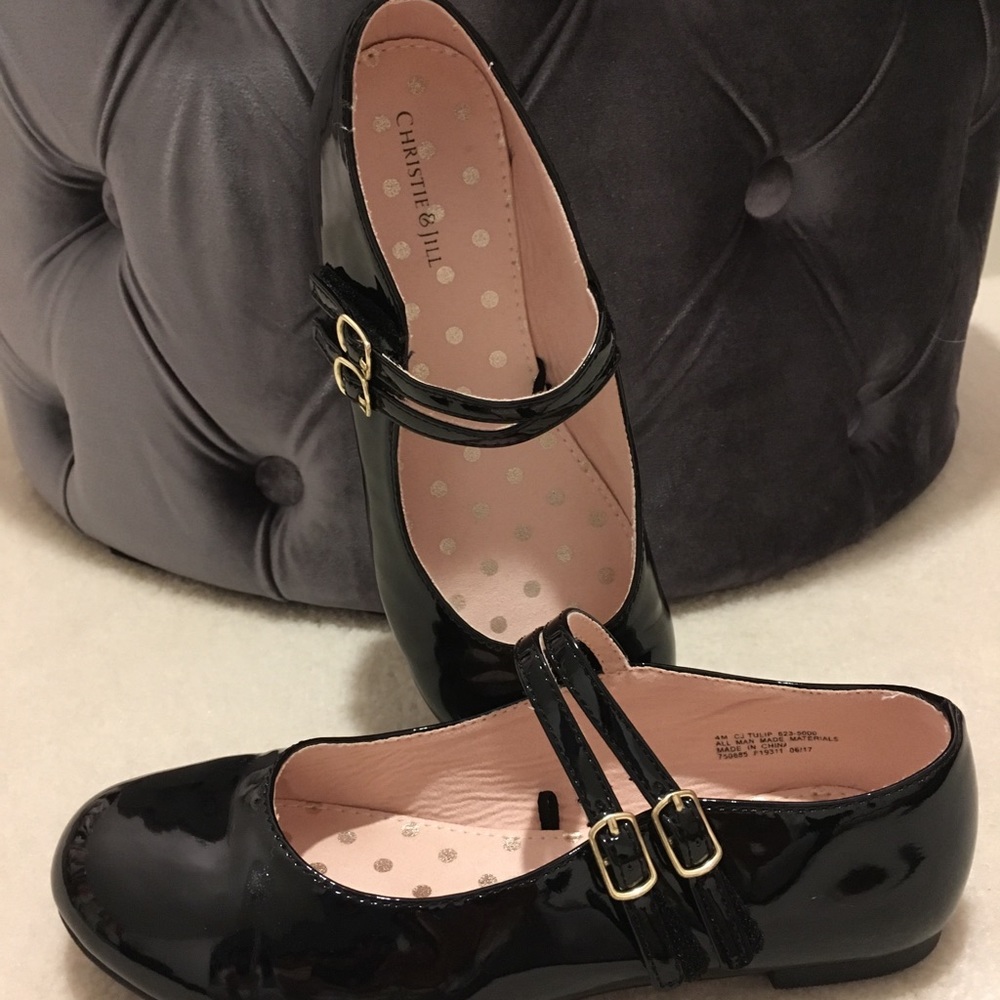 Girls Black Patent Maryjane Shoes